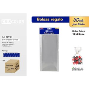 BOLSA CRISTAL 12*25CM 30UD